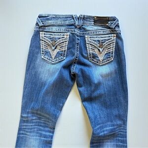 🚨3 for $15 Vigoss Y2K Dallas Bootcut Jeans Charlotte Size 7/8 Embellish Bling